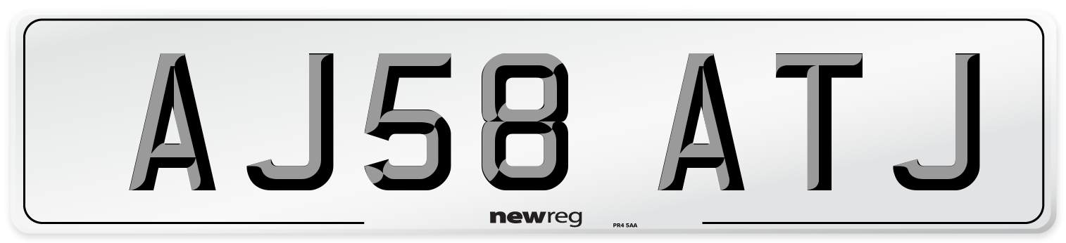 AJ58 ATJ Number Plate from New Reg